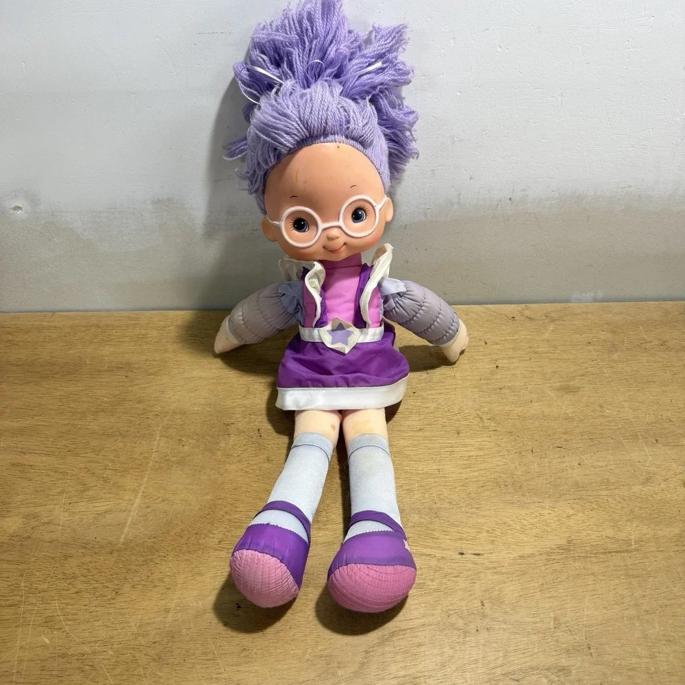 Vtg Rainbow Brite Shy Violet 18” Plush Doll Hallmark Mattel Purple 1983 80s